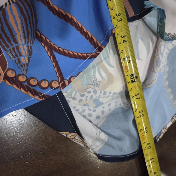 Her ..Bottari Blue Button-Up Shirt Dress Sz.L - Picture 11 of 14